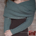 Kaschmir Strickmuster Ärmel Schal Pullover Wrap